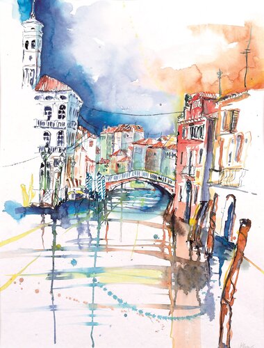Venedig Kirche di Michaela Petra Sturm, Pittura in vendita su Singulart
