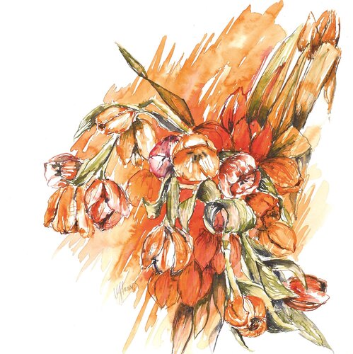 Tulpen zart di Michaela Petra Sturm, Pittura in vendita su Singulart