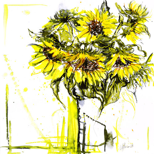 Sonnenblumen I by Michaela Petra Sturm, Painting for Sale on Singulart