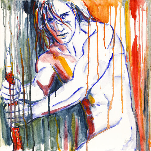 Akt männlich par Michaela Petra Sturm, Peinture en vente sur Singulart