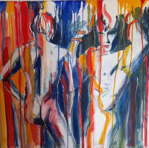 2-er Akt männlich 3 par Michaela Petra Sturm, Peinture en vente sur Singulart