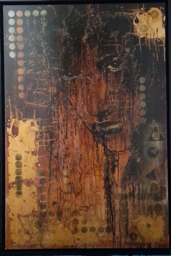 Elvis Presley gold van Michaela Petra Sturm, Schilderij te koop op Singulart