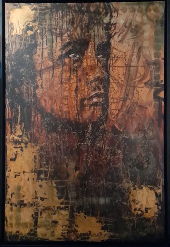 James Dean gold von Michaela Petra Sturm, Malerei kaufen auf Singulart