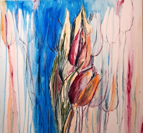 Tulpen reduziert von Michaela Petra Sturm, Malerei kaufen auf Singulart