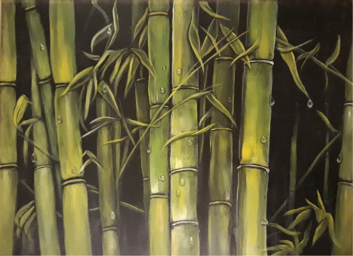 Bambus „Stille Stärke“ van Michaela Petra Sturm, Schilderij te koop op Singulart