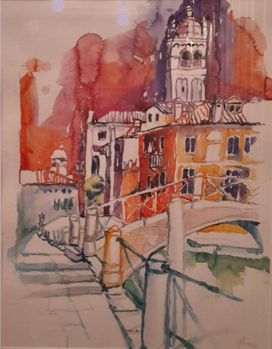 „Zwischen Brücke und Glockenturm – Venedigs Atem“ van Michaela Petra Sturm, Schilderij te koop op Singulart