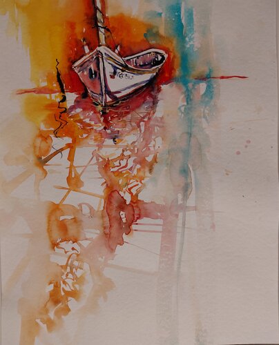 „Boot im Licht“ von Michaela Petra Sturm, Malerei kaufen auf Singulart