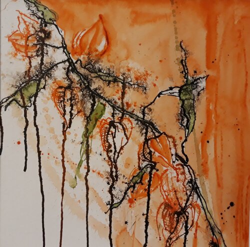„Herbstliche Fäden aus Licht“ Lampionblumen Michaela Petra Sturm