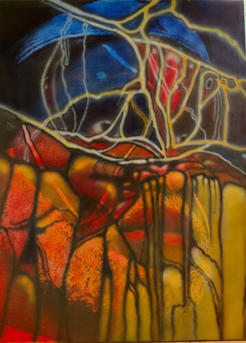 „Im Strom der Farben verborgen“ von Michaela Petra Sturm, Malerei kaufen auf Singulart