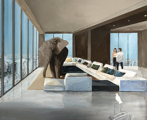 If Only We Talked More van Martin Wojnowski, Schilderij te koop op Singulart