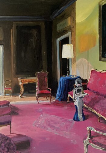 "I Don’t Use Modern Technology Since My 'Wife' Accused Me of Cultural Appropriation. I Think She Was Just Being Jealous". von Martin Wojnowski, Malerei kaufen auf Singulart