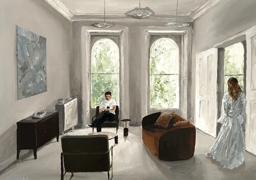 The Room Where Nothing Happened by Martin Wojnowski, Painting for Sale on Singulart