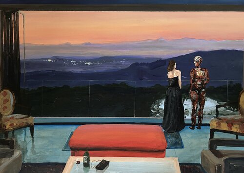 Darling, You Seem to Know It All. Just Like AI di Martin Wojnowski, Pittura in vendita su Singulart