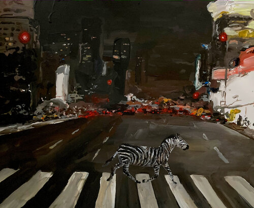 Zebra Crossing di Martin Wojnowski, Pittura in vendita su Singulart