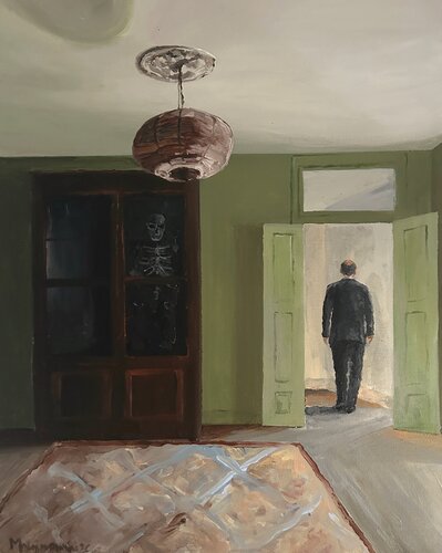 Skeleton in the Cupboard de Martin Wojnowski, Pintura a la venta en Singulart