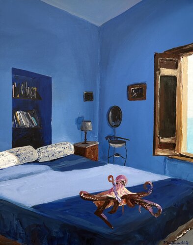 Two Lives of a Fisherman van Martin Wojnowski, Schilderij te koop op Singulart