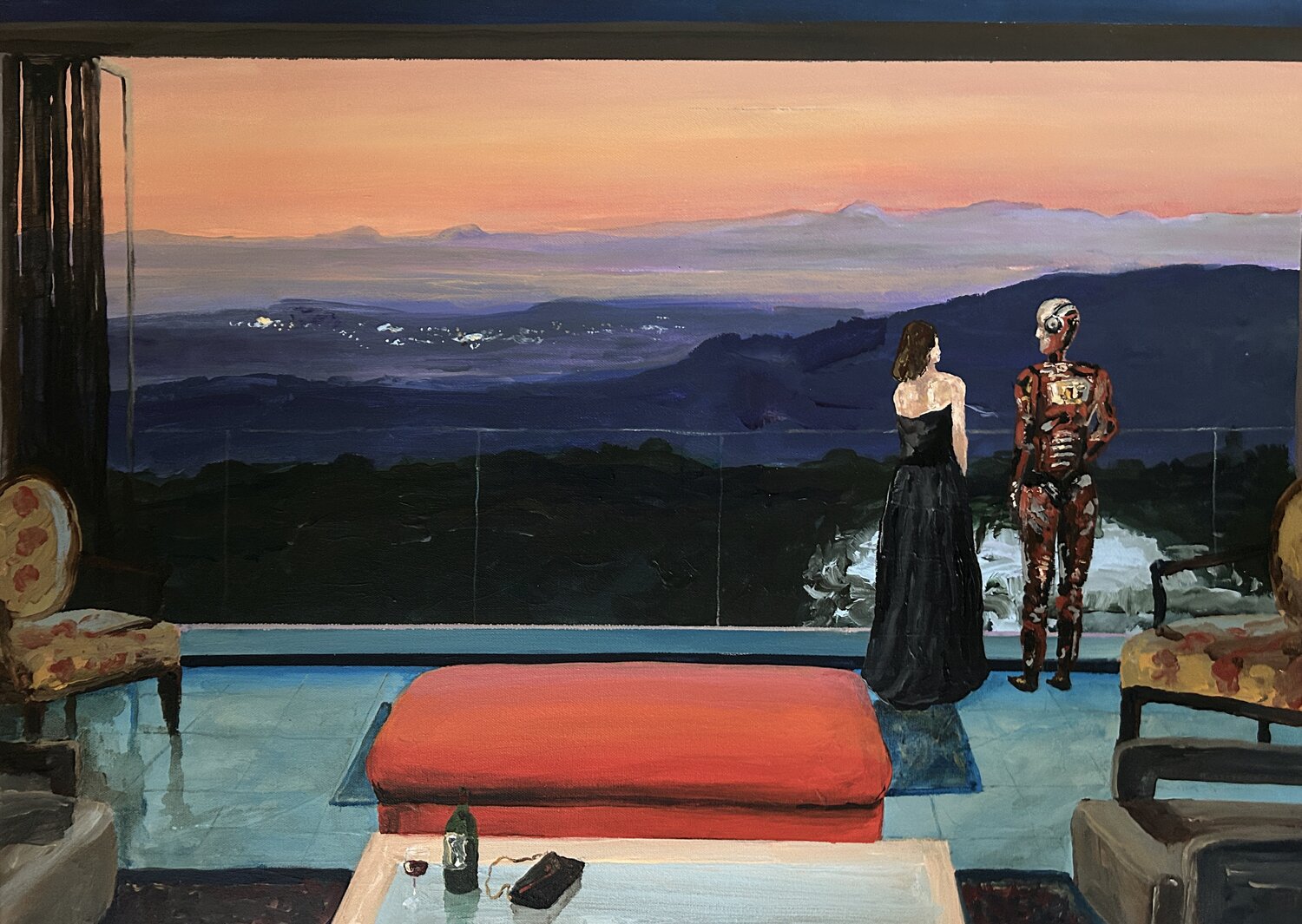 Darling, You Seem to Know It All. Just Like AI Martin Wojnowski Dipinto originale in vendita