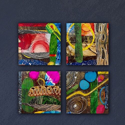 Feuer - Wasser - Holz - Erde - Metall di Jutta Mai, Altri media in vendita su Singulart