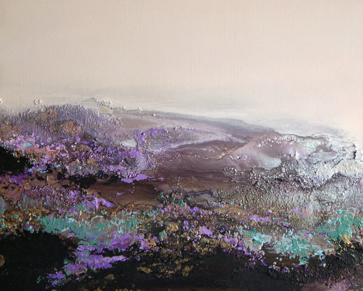 Violet Gardens Nicole Cijs Peinture originale à vendre