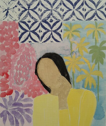 Frau in Gelb von Benelisa Franco, Malerei kaufen auf Singulart