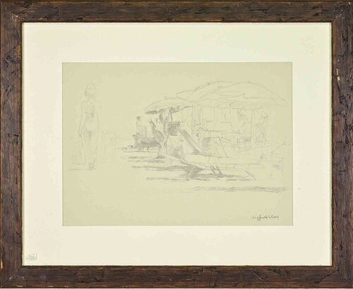 At the Beach di Sigfrido Oliva, Opera su carta in vendita su Singulart