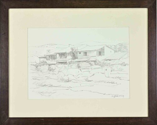 Cottage di Sigfrido Oliva, Opera su carta in vendita su Singulart