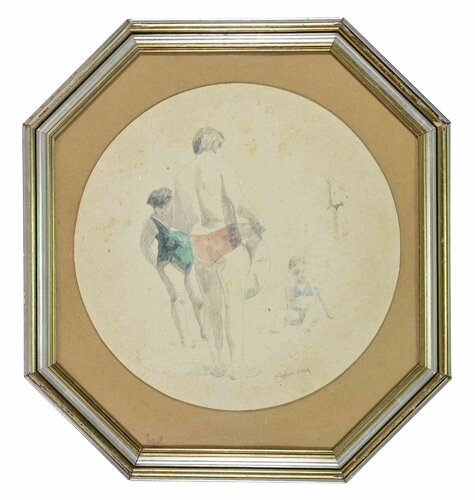 At the Beach by Sigfrido Oliva, 종이 for Sale on Singulart