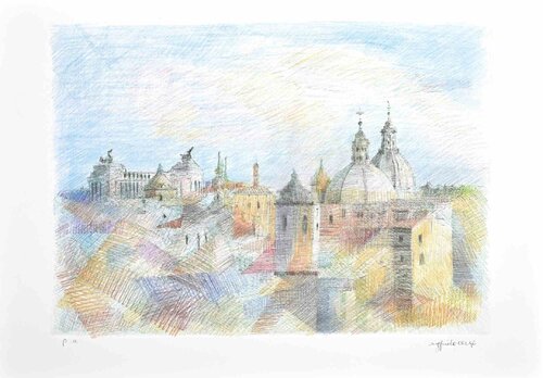 View of Rome by Sigfrido Oliva, Print for Sale on Singulart
