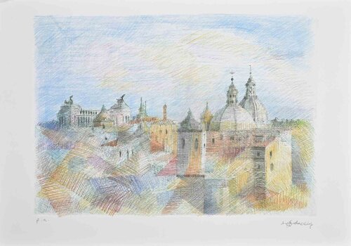 View of Rome di Sigfrido Oliva, Stampa in vendita su Singulart