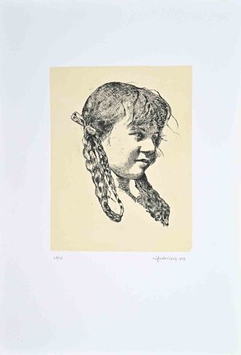 Portrait of a Girl by Sigfrido Oliva, Print for Sale on Singulart