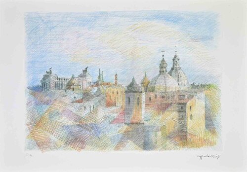 View of Rome di Sigfrido Oliva, Stampa in vendita su Singulart
