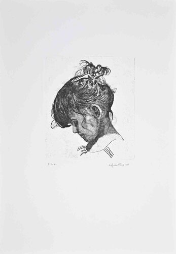 Portrait of Girl by Sigfrido Oliva, Print for Sale on Singulart