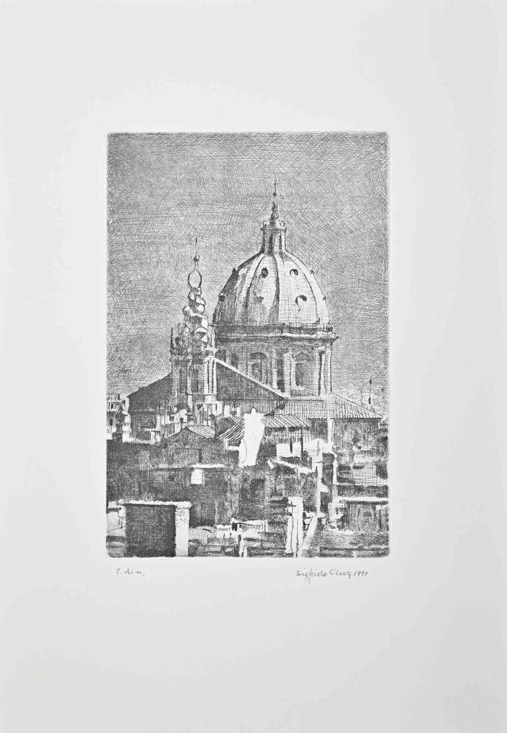 View of Rome Sigfrido Oliva Druck zu verkaufen