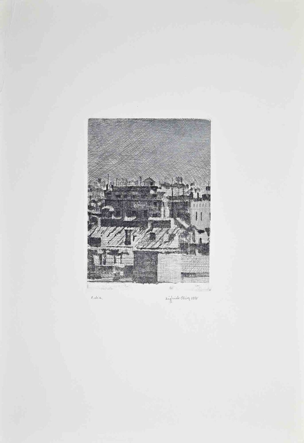 View of Rome Sigfrido Oliva Stampa in vendita