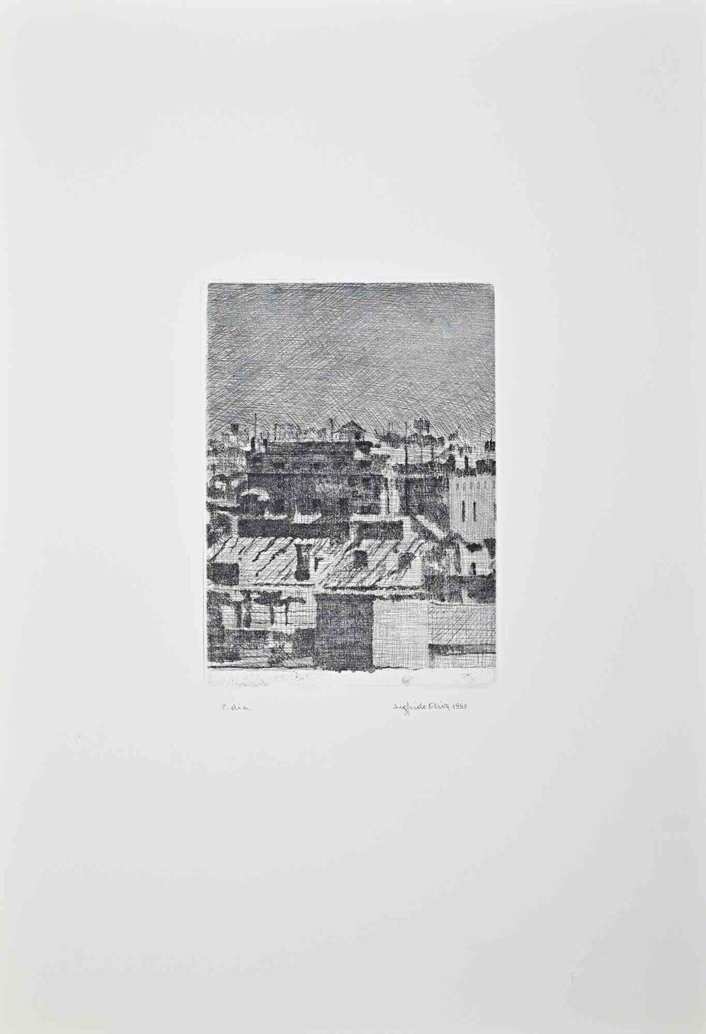 View of Rome Sigfrido Oliva Stampa in vendita