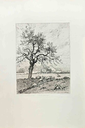 À Fleury (Seine et Marne) von Eugène-Romain Thirion, Druck kaufen auf Singulart