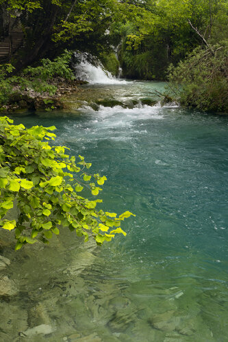 Fast Flow Waterfall - The Plitvice Lake van Michael Lesiv, Fotografie te koop op Singulart