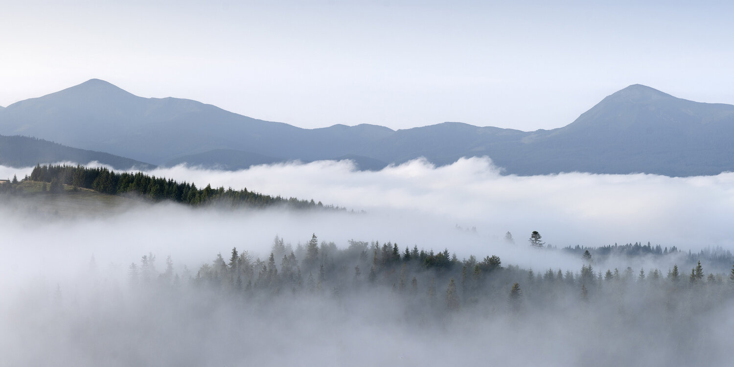 Mountains Above the Clouds Panoramic Michael Lesiv