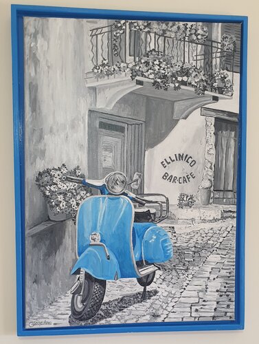 The Small Vespa von Greta Stoytcheva, Malerei kaufen auf Singulart