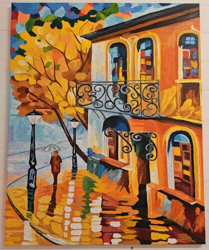 Night in Milano (2) van Greta Stoytcheva, Schilderij te koop op Singulart