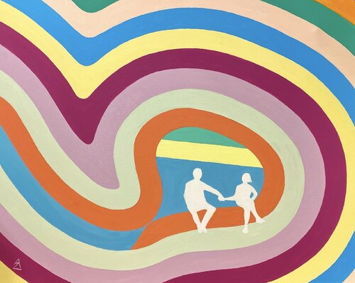 Let's go di Anette Zeltner, Pittura in vendita su Singulart