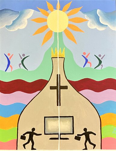 La Luce svela tutto van Anette Zeltner, Schilderij te koop op Singulart