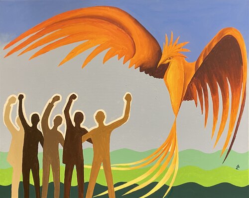 All of us di Anette Zeltner, Pittura in vendita su Singulart