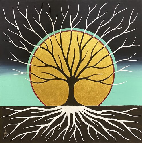 Baum des Lebens van Anette Zeltner, Schilderij te koop op Singulart