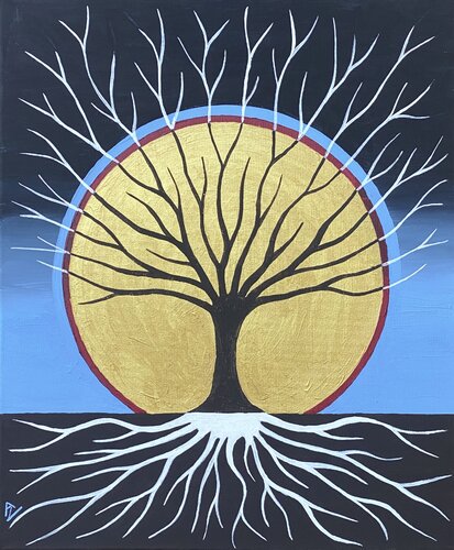 Albero blu par Anette Zeltner, Peinture en vente sur Singulart