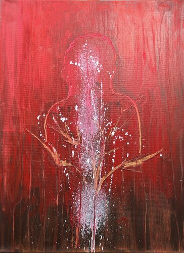 Man between the fire by Zineta Rashikj, Painting for Sale on Singulart