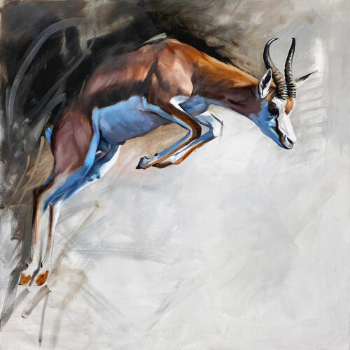 Springbok par Aimee Rolin Hoover, Peinture en vente sur Singulart