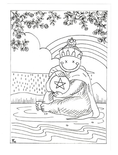 Königin der Münzen van Friederike Toeppe, Werk op papier te koop op Singulart