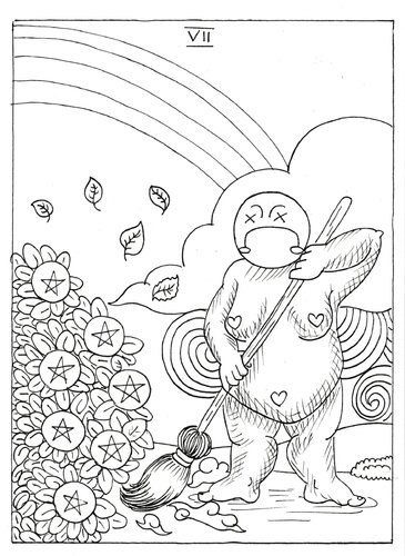 Sieben der Münzen de Friederike Toeppe, Obra en papel a la venta en Singulart