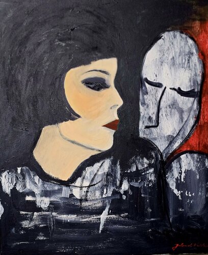 Die Dame und die Maske by Jolanda Walther, Other Media for Sale on Singulart